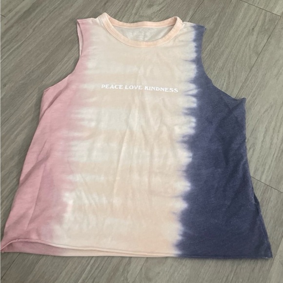 Spiritual Gangster Pink and Blue Tie-Dye Tank Top - Picture 1 of 2